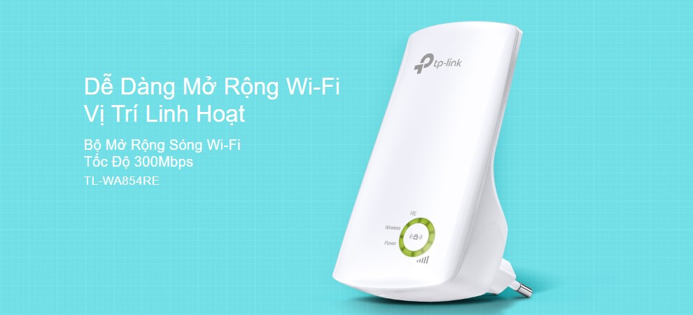 Bộ mở rộng sóng Wi-Fi TP-Link TL-WA854RE Tốc độ N300Mbps