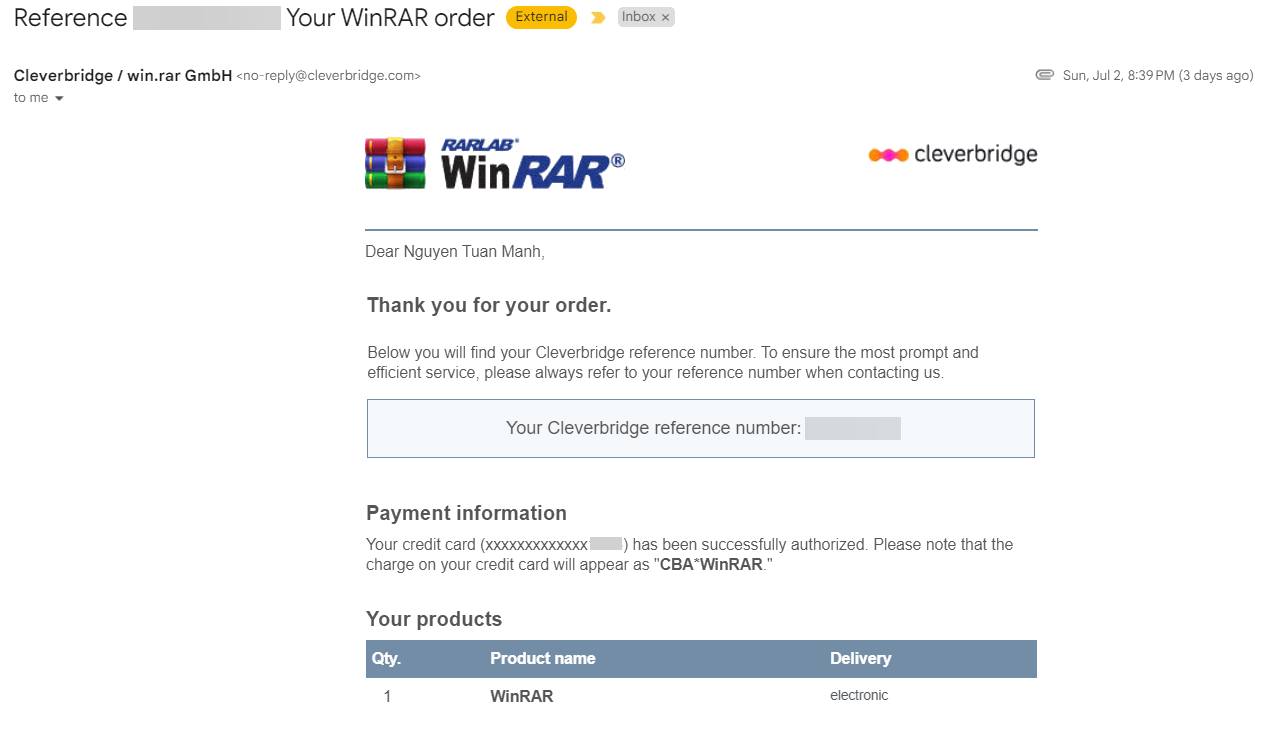 Hướng dẫn mua WinRAR chính hãng giá 80.000 VNĐ