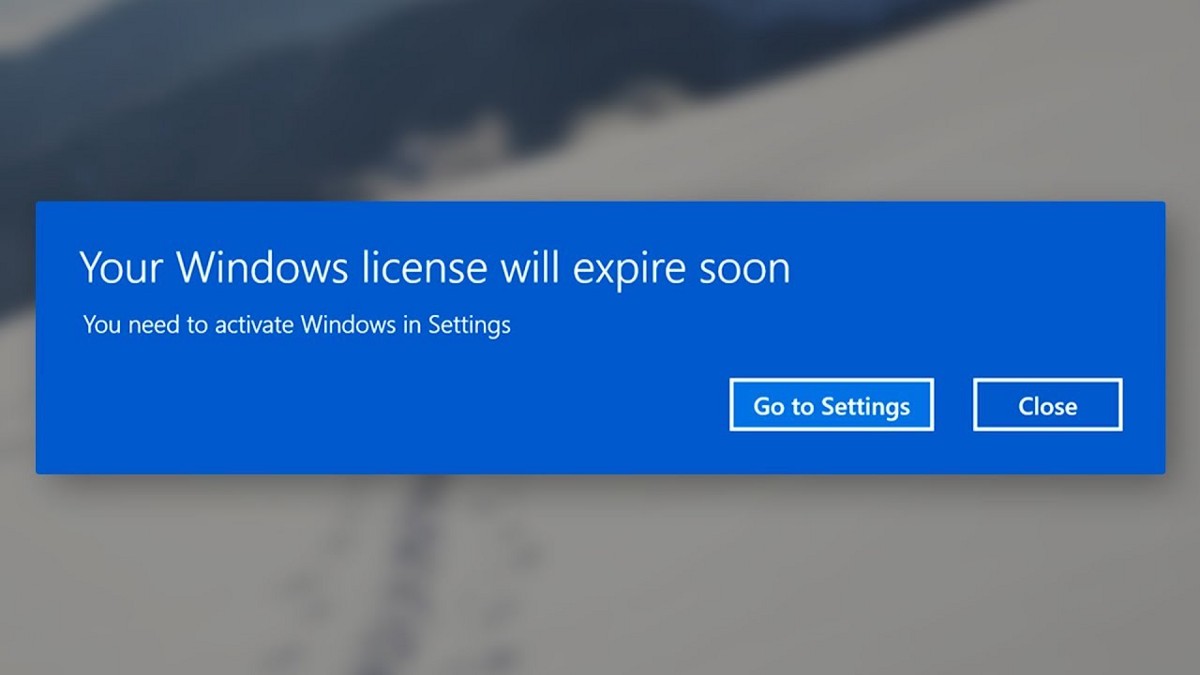 Tắt thông báo Your Windows license will expire soon trên Window 10