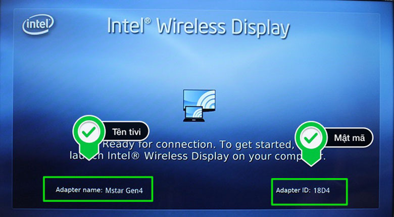 Kết nối máy vi tính với tivi không dây bằng WiFi Display bước 1