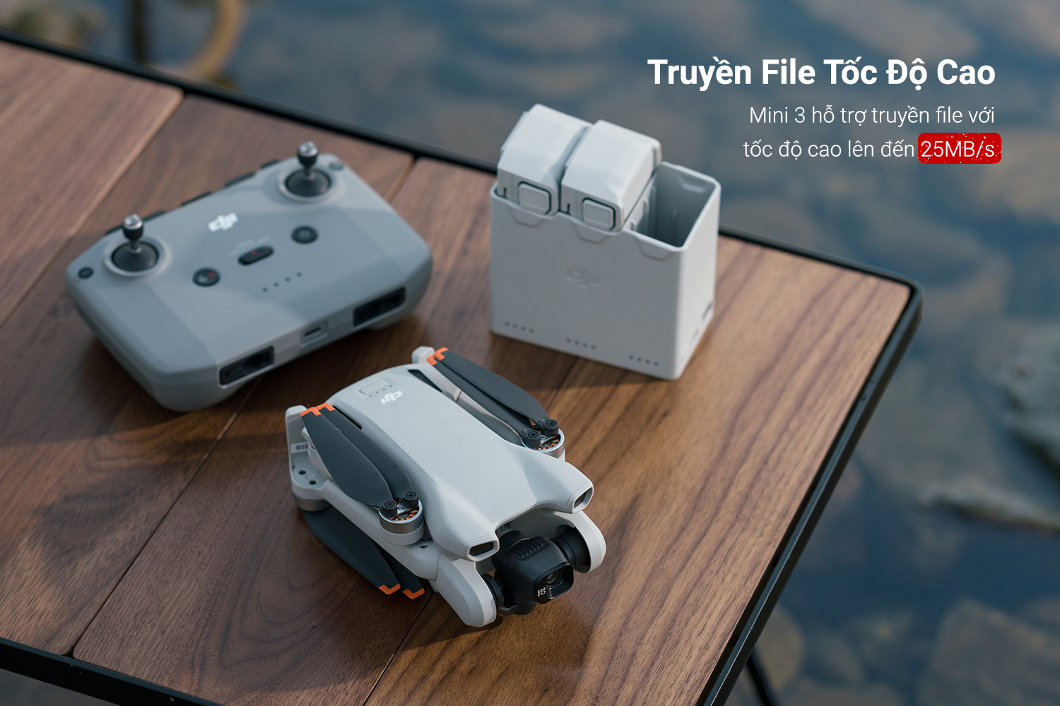 dji mini 3 có khả năng truyền file nhanh chóng