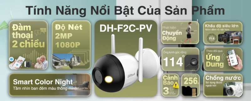 Tính năng nổi bật của Camera Dahua DH-F2C-PV