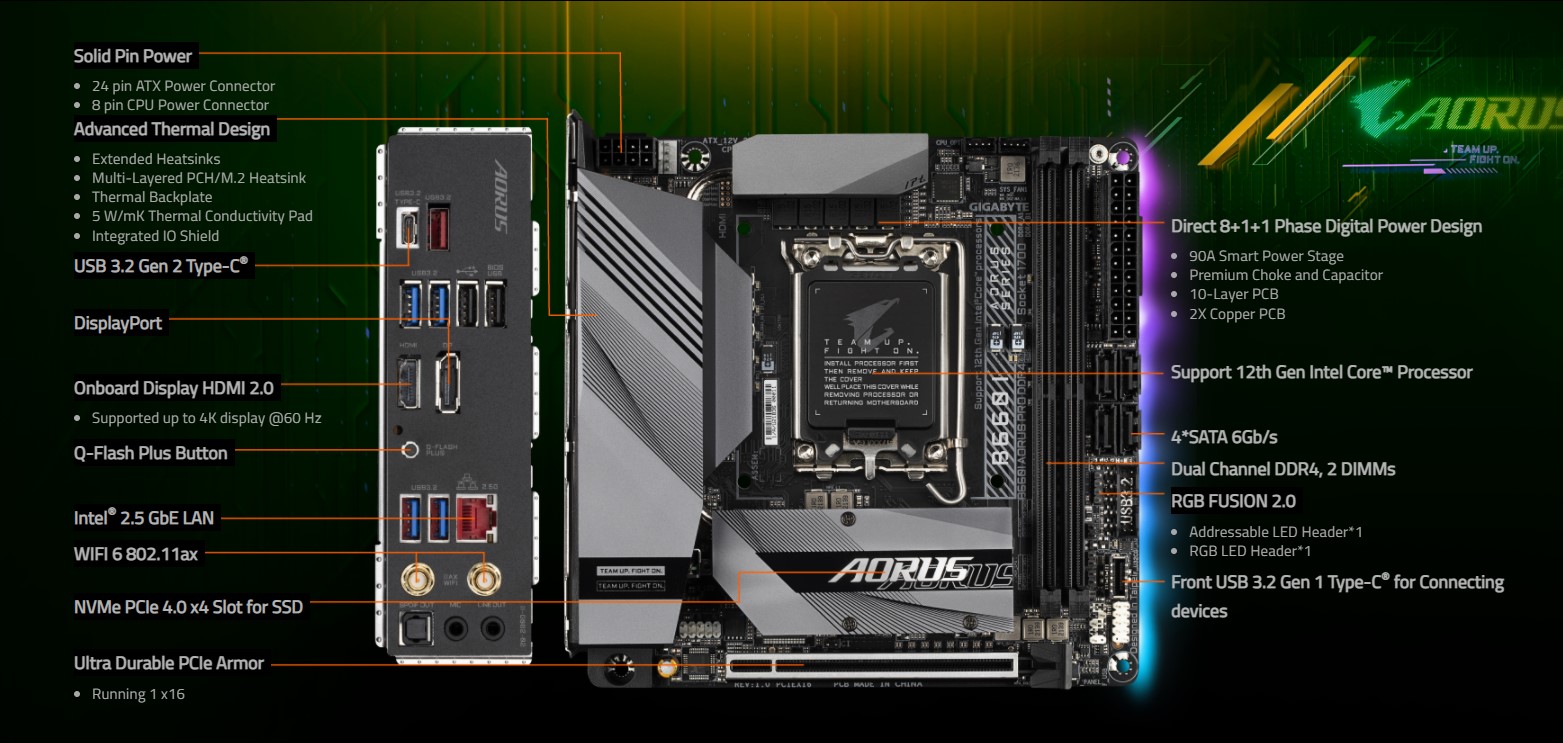 Gigabyte B660I AORUS PRO DDR4