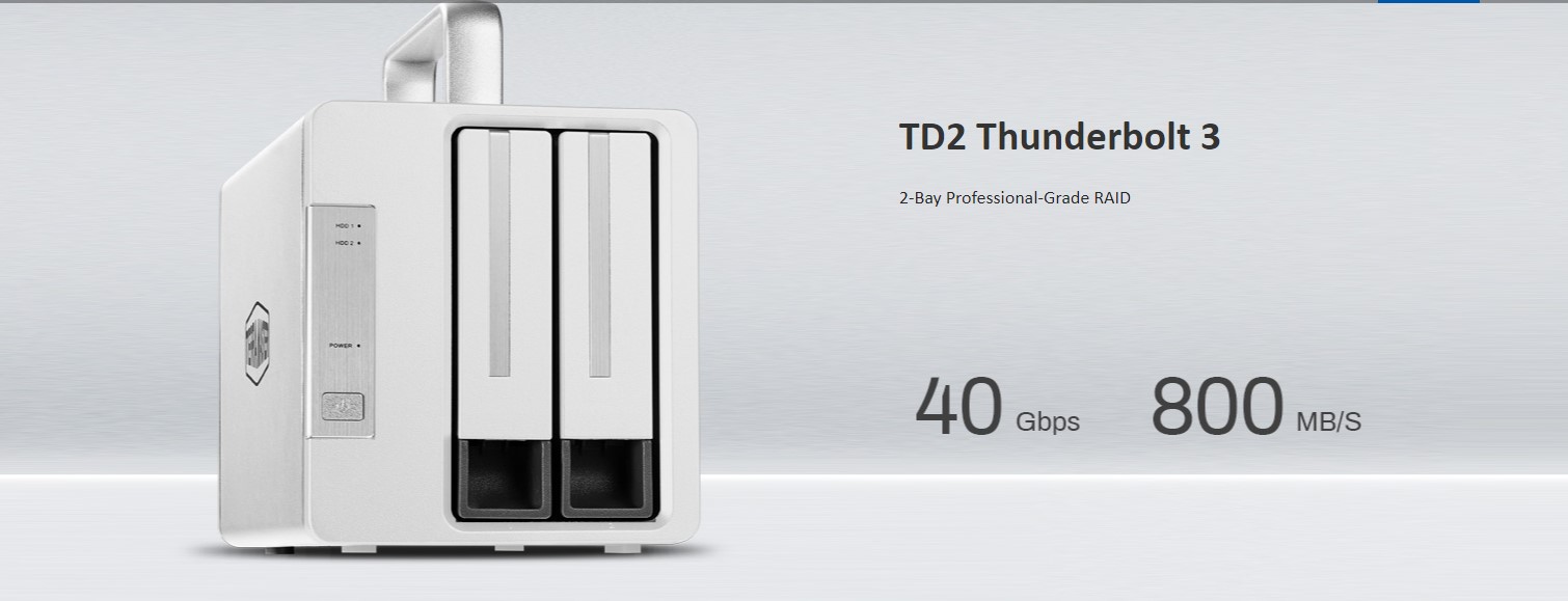 Thiết bị lưu trữ mạng DAS TerraMaster TD2 Thunderbolt 3