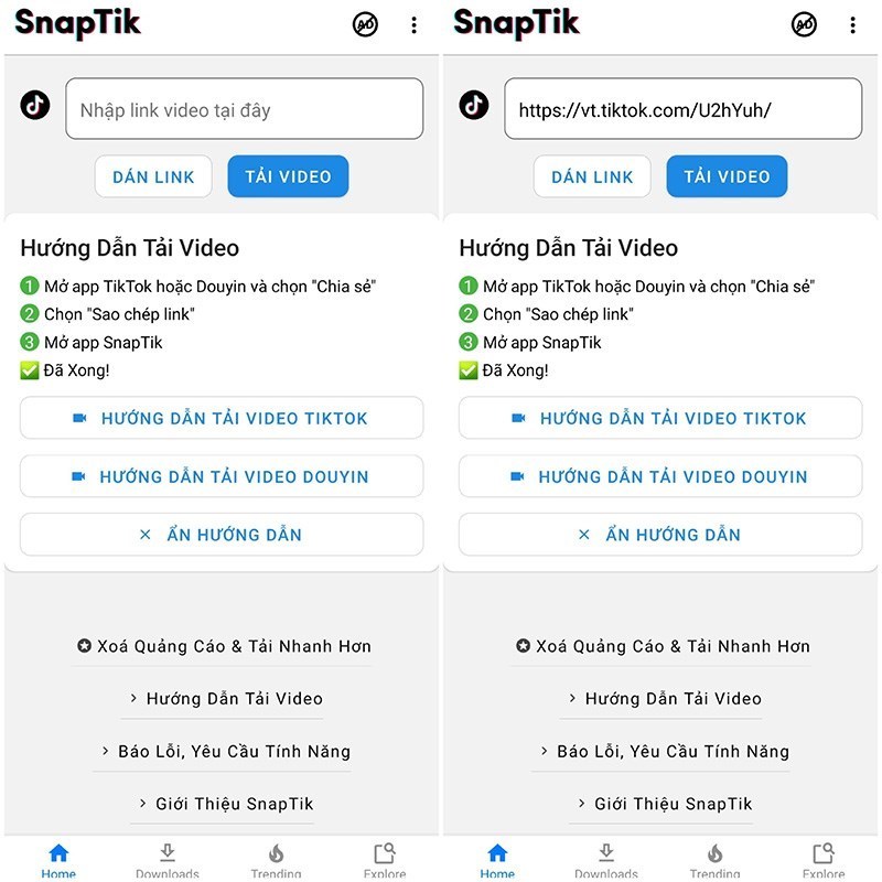 6. Snaptik hỗ trợ tải video Tiktok không logo trên điện thoại và máy tính như thế nào?