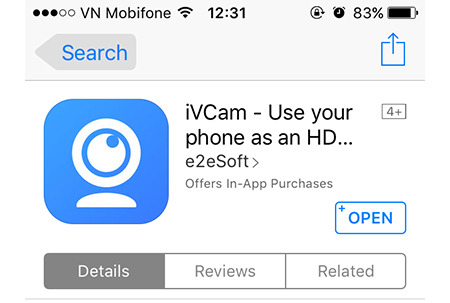 Tải iVCam Webcam trên điện thoại