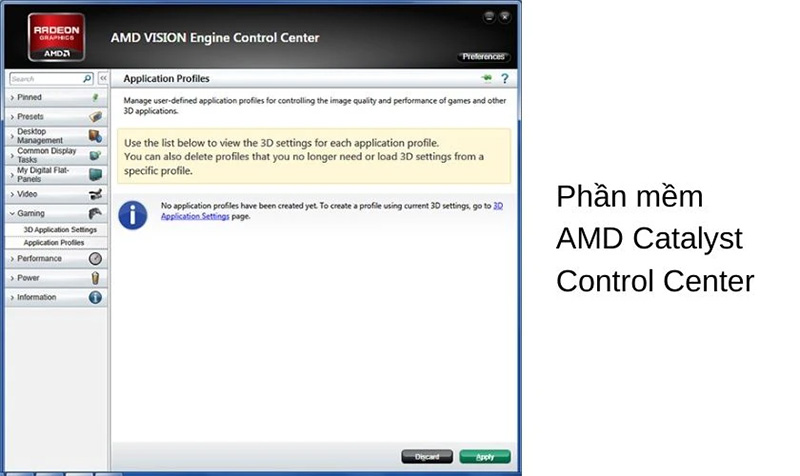 Test nguồn máy tính bằng AMD Catalyst Control Center