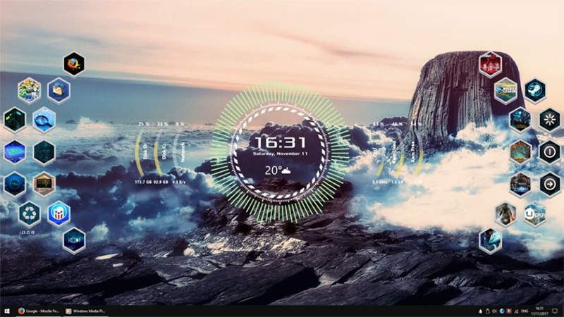 Test nguồn máy tính bằng phần mềm Rainmeter