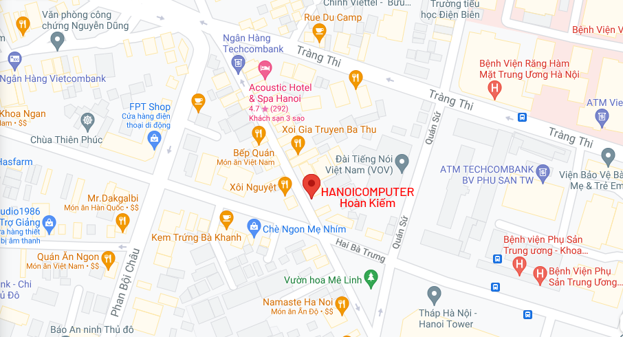 Bản đồ đến HANOICOMPUTER Hoàn Kiếm